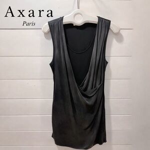 Black Silk Drape Dress - Axara Paris (Size 40)